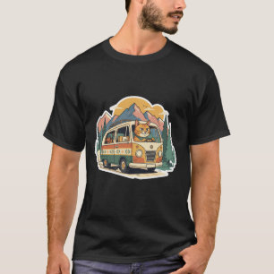Abenteuer-Katz-Camper-Van-T-Shirt T-Shirt