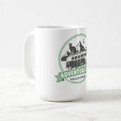 Abenteuer-Katz-Van-Leben - Retro-Camper-Van Kaffeetasse (Vorderseite Links)