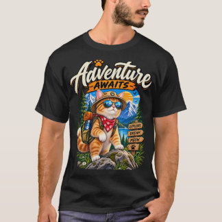Abenteuer-Katzen-Explorer-T-Shirt – Süße Outdoor-K T-Shirt