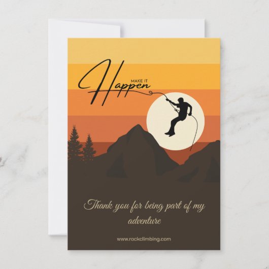 Abenteuer Klettersteig Sonnenuntergang Danke Karte (Vorderseite)