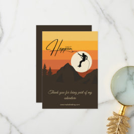 Abenteuer Klettersteig Sonnenuntergang Danke Karte