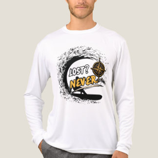 Abenteuer Langarm T-Shirt 'Never Lost' Tri-Blend Shirt