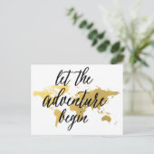 Abenteuer lass Abschluss Postkarte (Stehend Vorderseite)