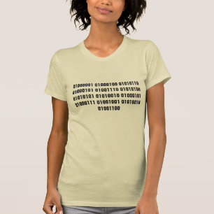 Abenteuer-Mädchen im binären Code T-Shirt