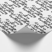 Abenteuer mit atemberaubender Aussicht Schwarz-wei Geschenkpapier (Ecke)