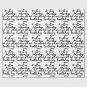 Abenteuer mit atemberaubender Aussicht Schwarz-wei Geschenkpapier (Flach)