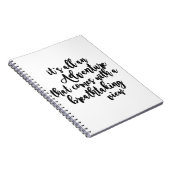 Abenteuer mit atemberaubender Aussicht Schwarz-wei Notizblock (Rechte Seite)