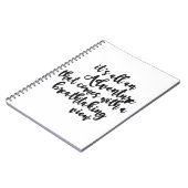 Abenteuer mit atemberaubender Aussicht Schwarz-wei Notizblock (Linke Seite)