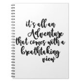 Abenteuer mit atemberaubender Aussicht Schwarz-wei Notizblock (Vorderseite)