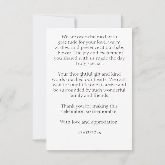 Abenteuer mit der Bärenpuppe erwartet die Babydusc Dankeskarte (Rückseite)