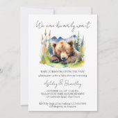 Abenteuer mit der Bärenpuppe erwartet die Babydusc Einladung (Vorderseite)