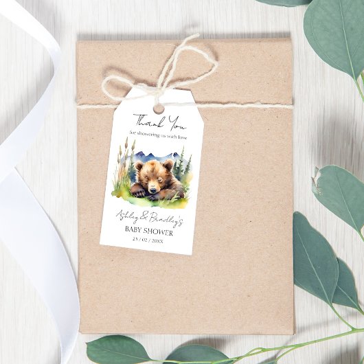 Abenteuer mit der Bärenpuppe erwartet die Babydusc Geschenkanhänger