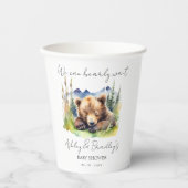 Abenteuer mit der Bärenpuppe erwartet die Babydusc Pappbecher (Vorderseite)