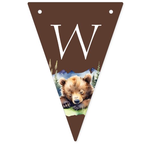 Abenteuer mit der Bärenpuppe erwartet die Babydusc Wimpelkette (Erste Fahne)