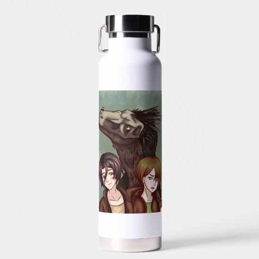 Abenteuer mit einem Dinosaurier Trinkflasche (Vorne)