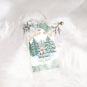 Abenteuer mit Eisbären erwartet: Süße Babyparty  Geschenkanhänger