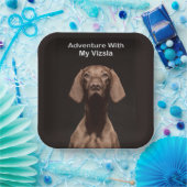 Abenteuer mit meinem Vizsla Pappteller (Party)
