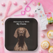 Abenteuer mit meinem Vizsla Pappteller (Party)