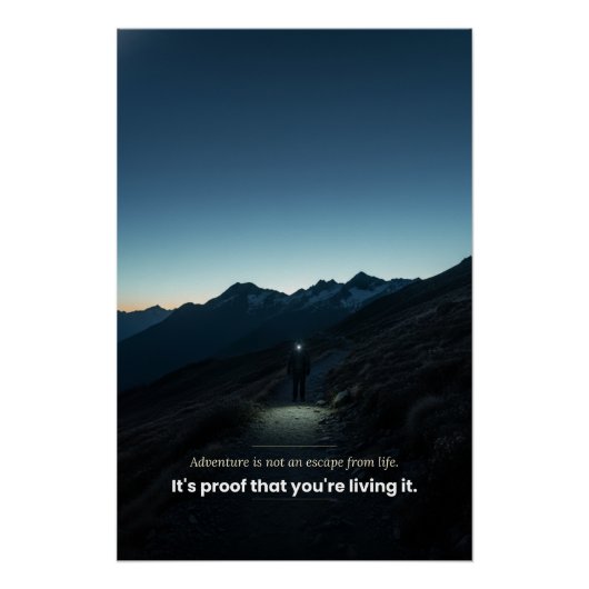 Abenteuer-Motivationsaussage Poster (Vorderseite)