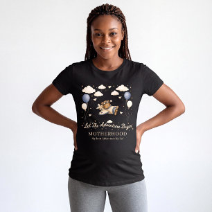Abenteuer Mutterschaft Bär fliegt Baby-Party T-Shirt