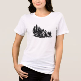 Abenteuer Natur Camping im Gebirge Tri-Blend Shirt