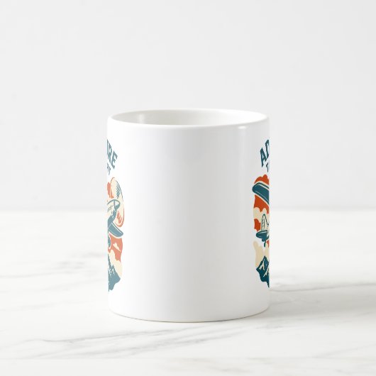 Abenteuer nimmt Flug Retro Air Reisen Kaffeetasse (Mittel)