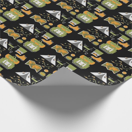 Abenteuer Outdoor Muster Geschenkpapier (Ecke)