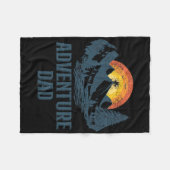 Abenteuer Papa Wandern Vater Fleecedecke (Vorderseite (Horizontal))