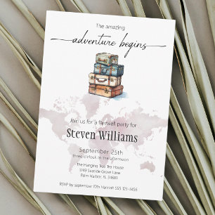 Abenteuer Party Welt Reise ins Abenteuer beginnt Einladung