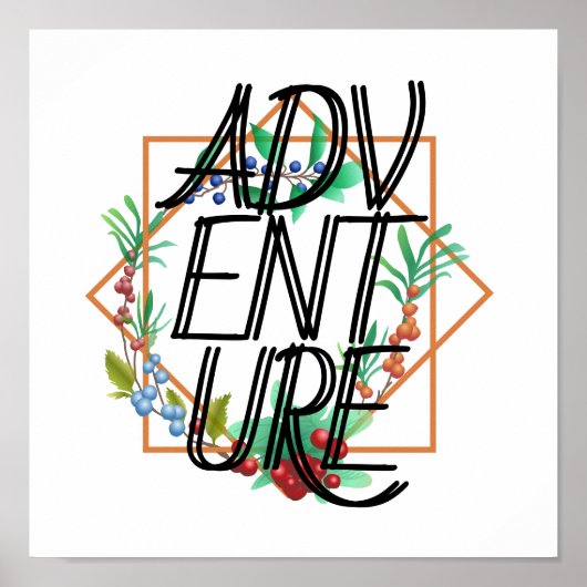 Abenteuer Postkarte Poster (Vorne)