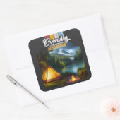 Abenteuer Quadratischer Aufkleber (Umschlag)