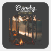 Abenteuer Quadratischer Aufkleber (Vorderseite)