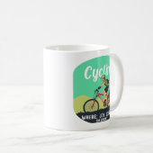 Abenteuer-Radfahrer "Joy Journey"  Kaffeetasse (VorderseiteRechts)