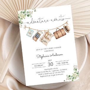 Abenteuer-Reise-Baby-Shower-Party Einladung