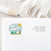 Abenteuer Retro Camper Turquoise Boy Baby Dusche (Insitu)