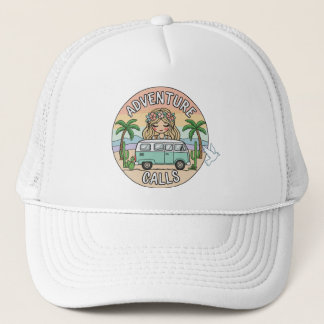 Abenteuer rufen Boho Camper Trucker Hut Truckerkappe