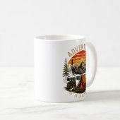 Abenteuer ruft Camping-Tasse Kaffeetasse (VorderseiteRechts)