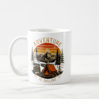 Abenteuer ruft Camping-Tasse Kaffeetasse