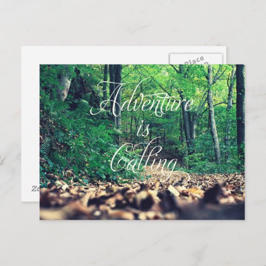 Abenteuer ruft postkarte (Vorne/Hinten)