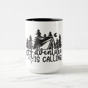 Abenteuer ruft tasse