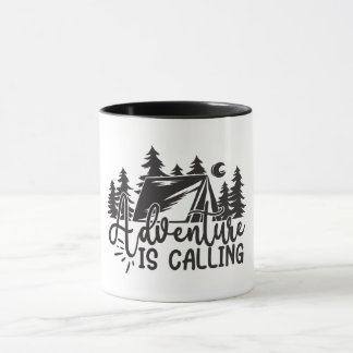 Abenteuer ruft tasse