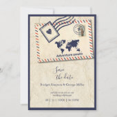 Abenteuer Rustikale Zielort Save the Date Hochzeit Einladung (Vorderseite)