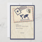 Abenteuer Rustikale Zielort Save the Date Hochzeit Einladung (Rückseite)