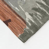 Abenteuer Rustikaler Wald & Baum Wasserfarbener Me Fleecedecke (Ecke)