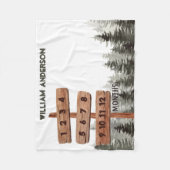 Abenteuer Rustikaler Wald & Baum Wasserfarbener Me Fleecedecke (Vorderseite)