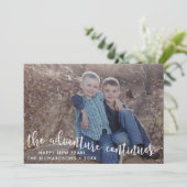 Abenteuer-Script-Neujahrskarte Feiertagskarte (Stehend Vorderseite)