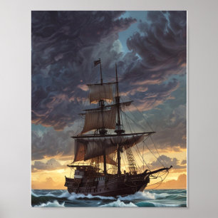 Abenteuer-Segel: Ein nautischer Jour Poster