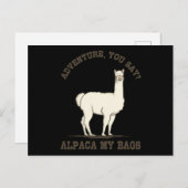 ABENTEUER SIE SAGEN ALPACA MEINE BAGS Funny Wander Postkarte (Vorne/Hinten)