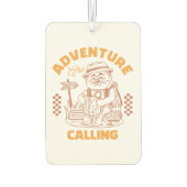 Abenteuer sind anrufen - Vintage Katze Autolufterfrischer (Rückseite)