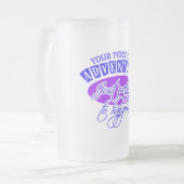 ABENTEUER-Tasse - wählen Sie Stil & Farbe Mattglas Bierglas (Vorderseite Links)